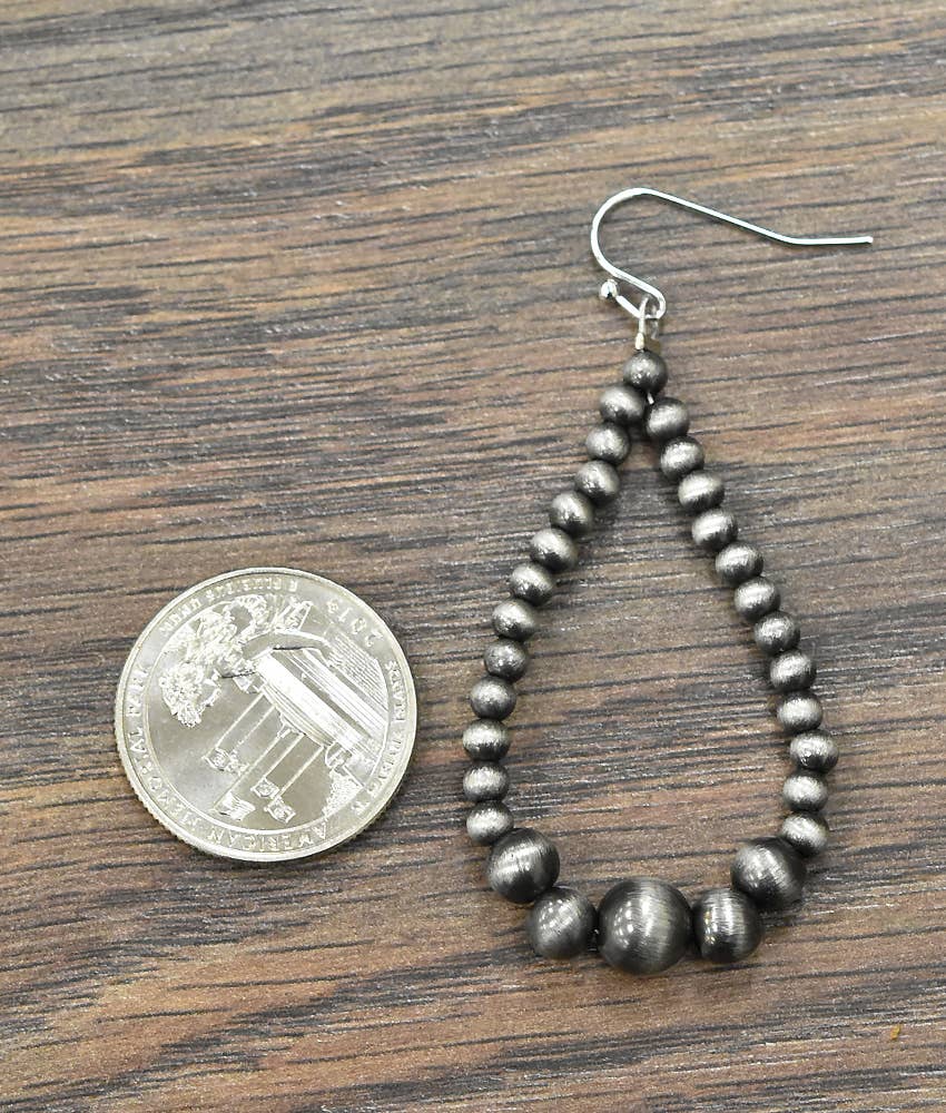 Simple Drop Navajo Bead Earrings