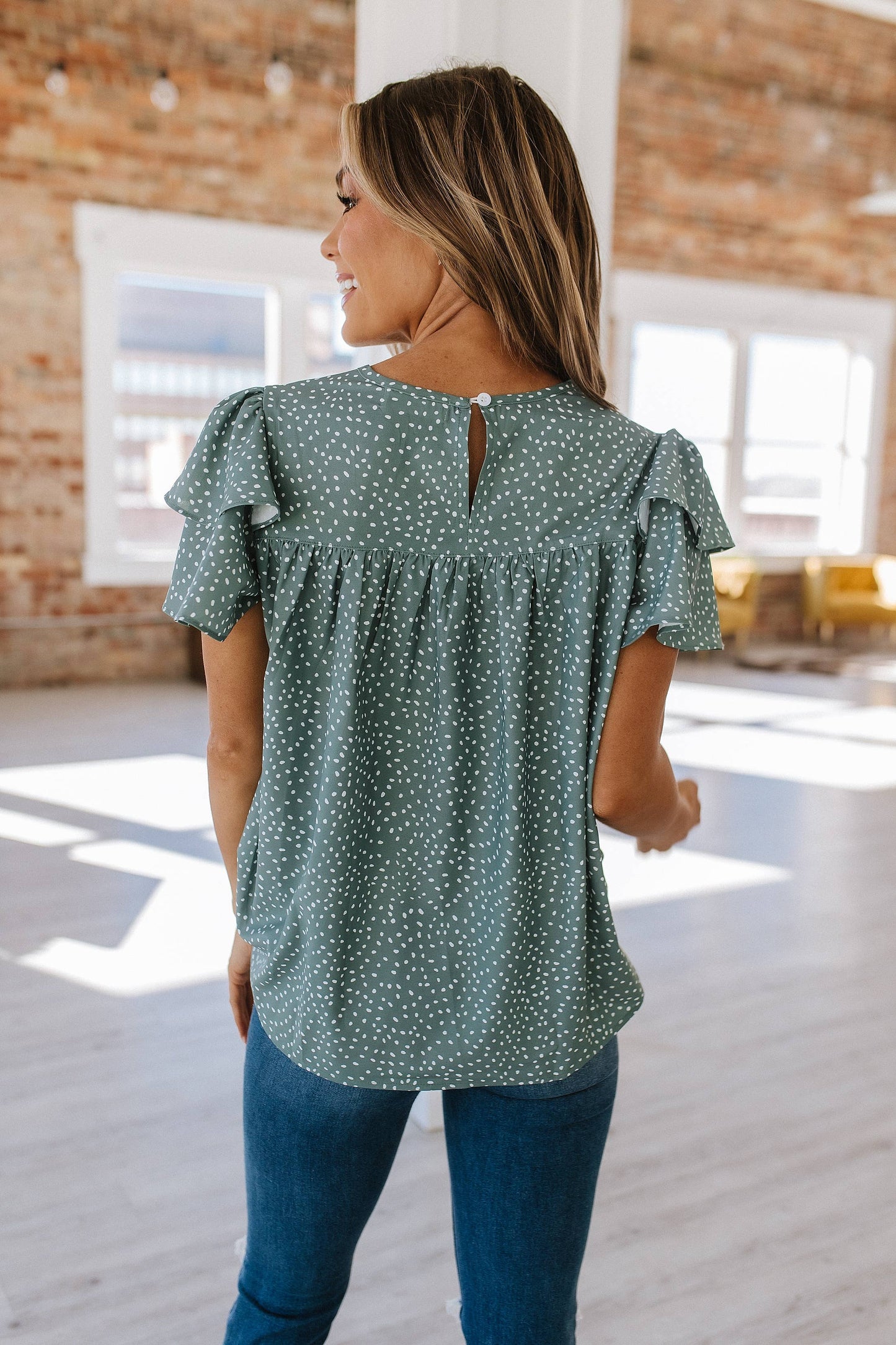 Pleated Ruffle Blouse