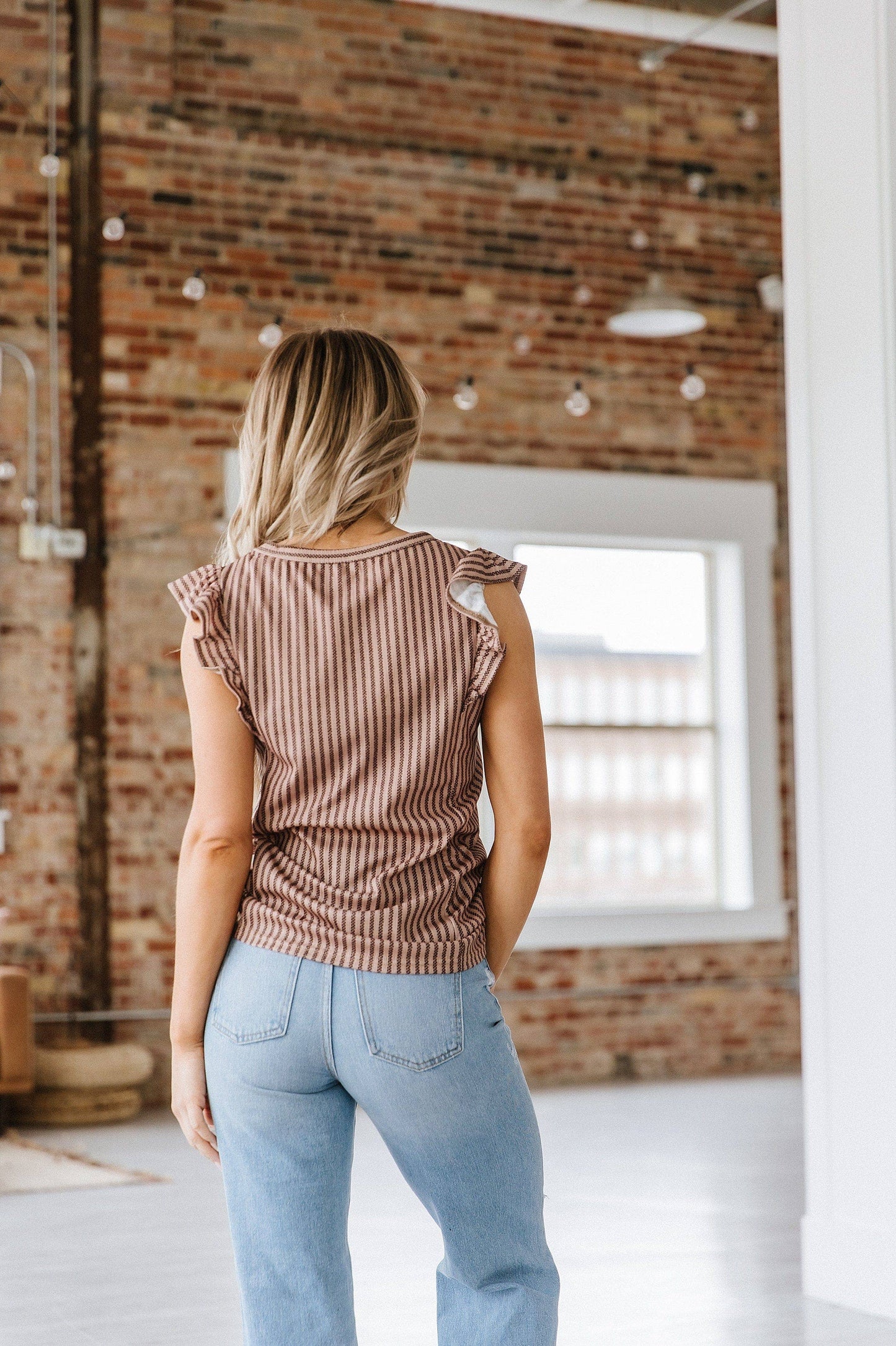Priscilla Striped Ruffle Top