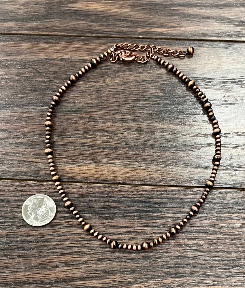 Copper Navajo Bead Necklace