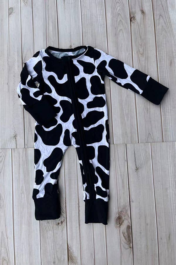 Bamboo cowprint zippy