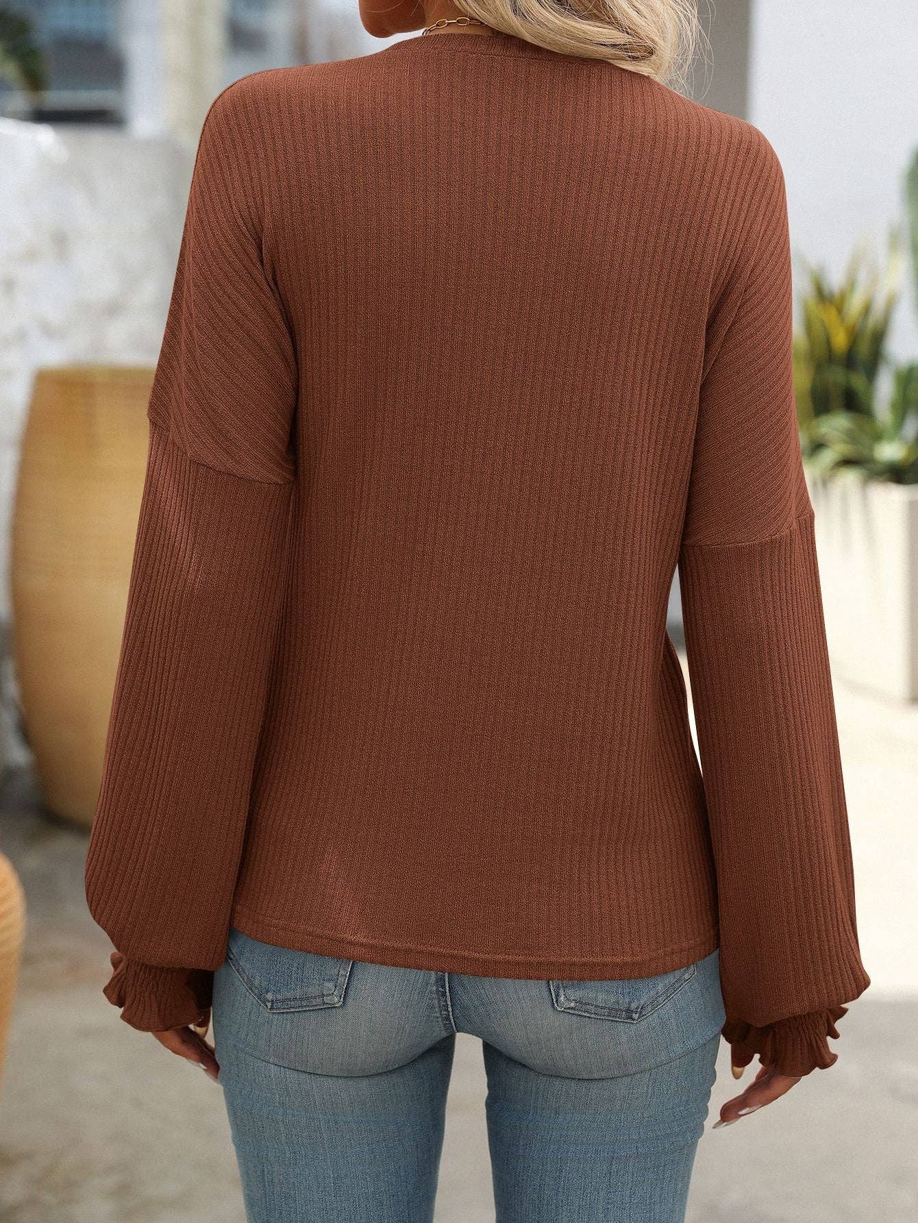 Loose Casual Fit Stripe Sweater