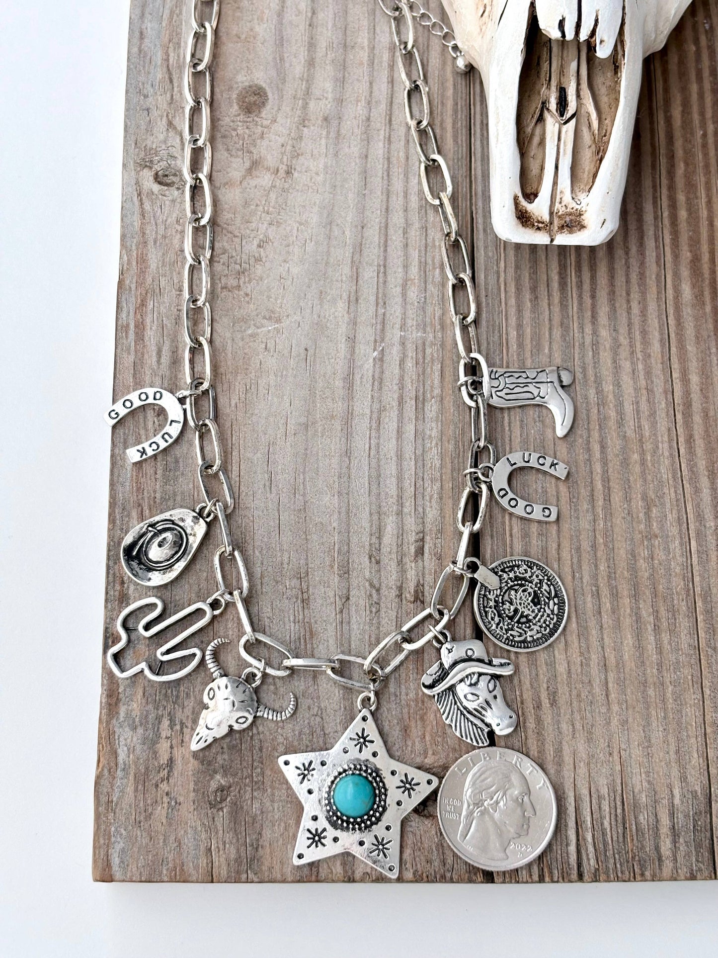Western Style Charm Chain Necklace