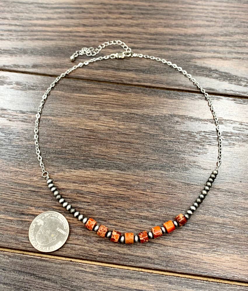 Rust Gemstone Necklace