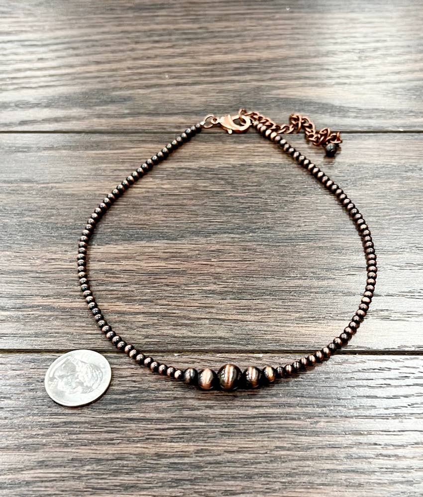 Copper Navajo Bead Necklace