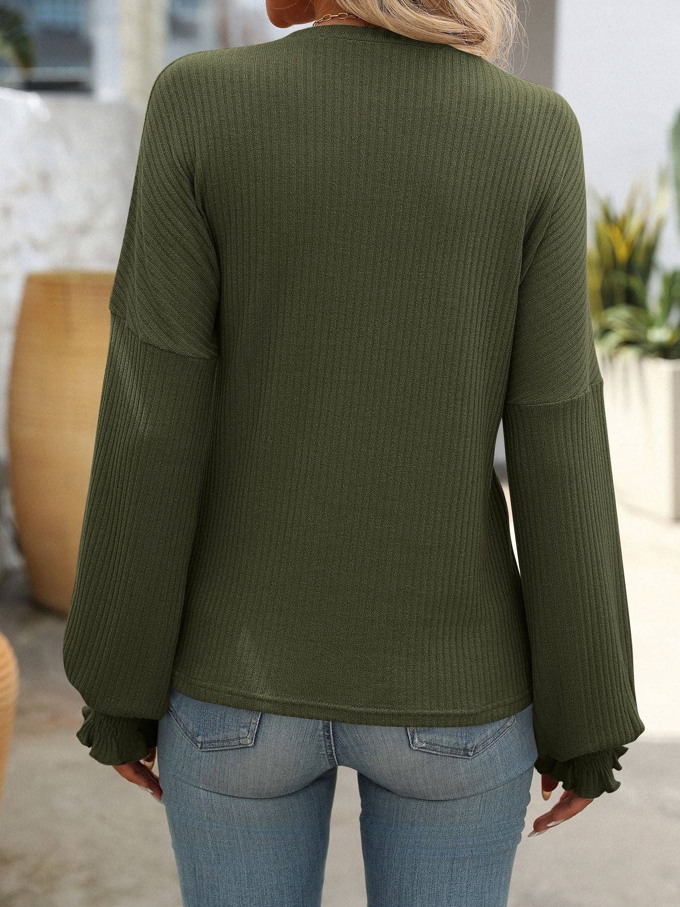 Loose Casual Fit Stripe Sweater