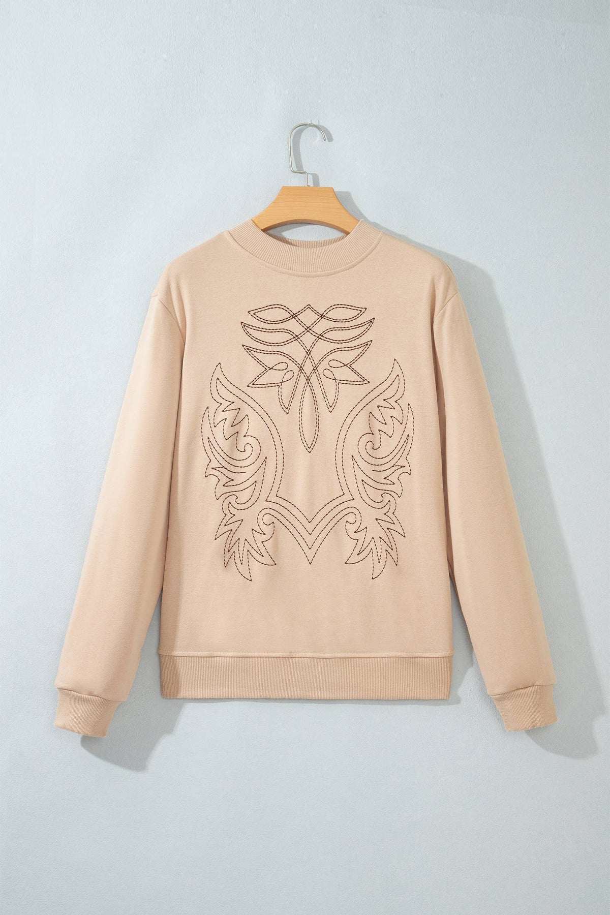 Western Boot Stitched Crewneck
