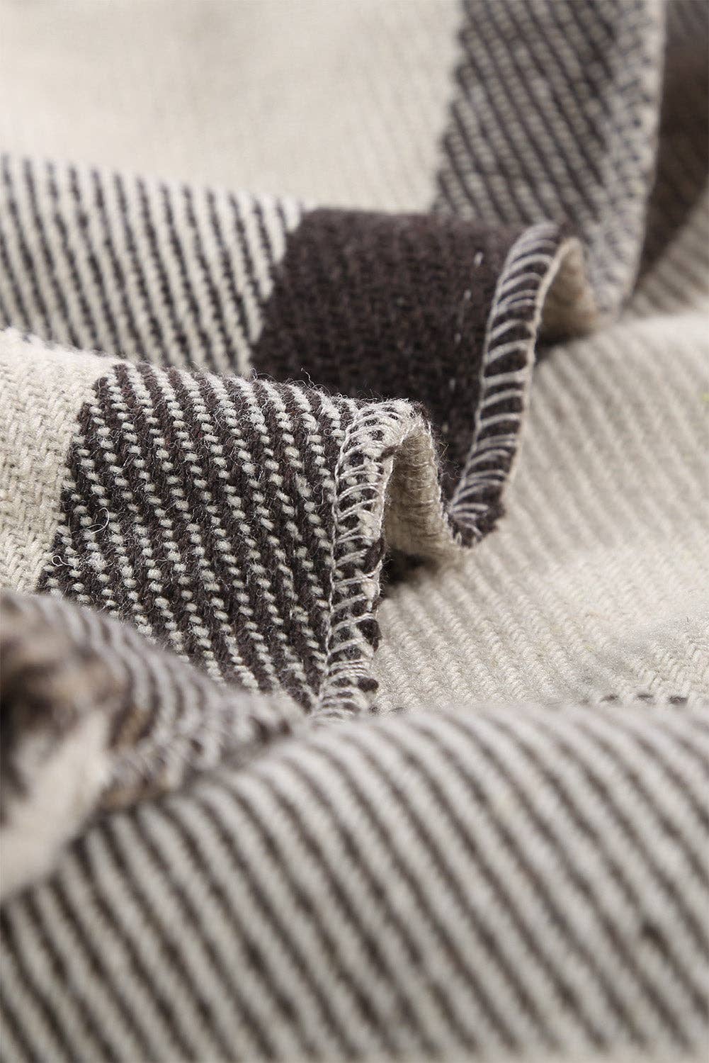 Neutral Plaid Shacket with Pockets