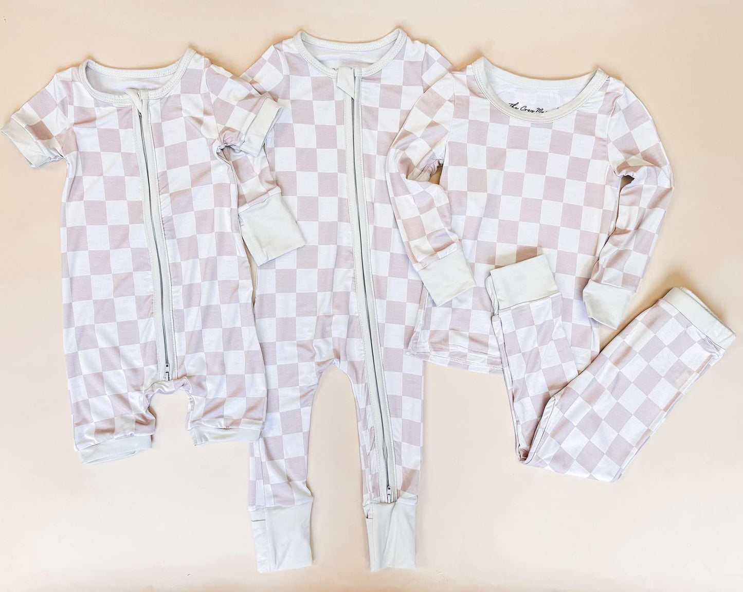 Neutral checkered Bamboo pajamas