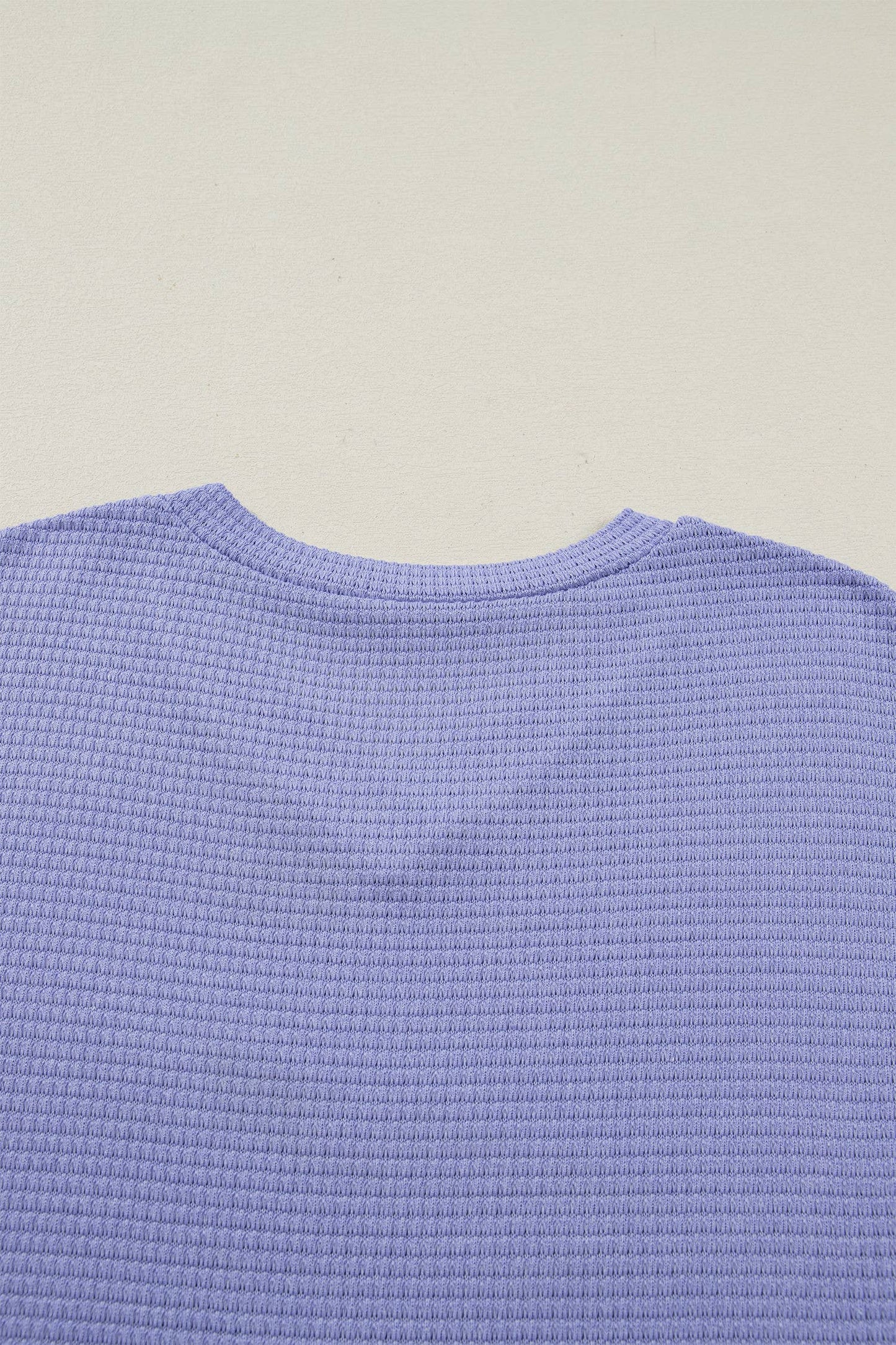 Waffle V Neck Top
