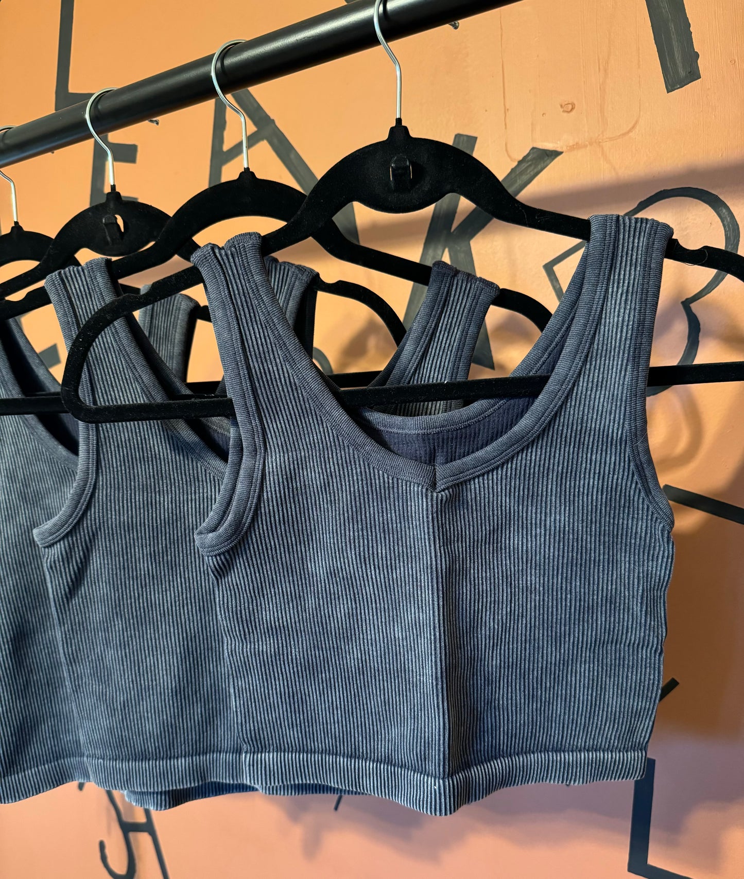 Acid Wash cropped tank