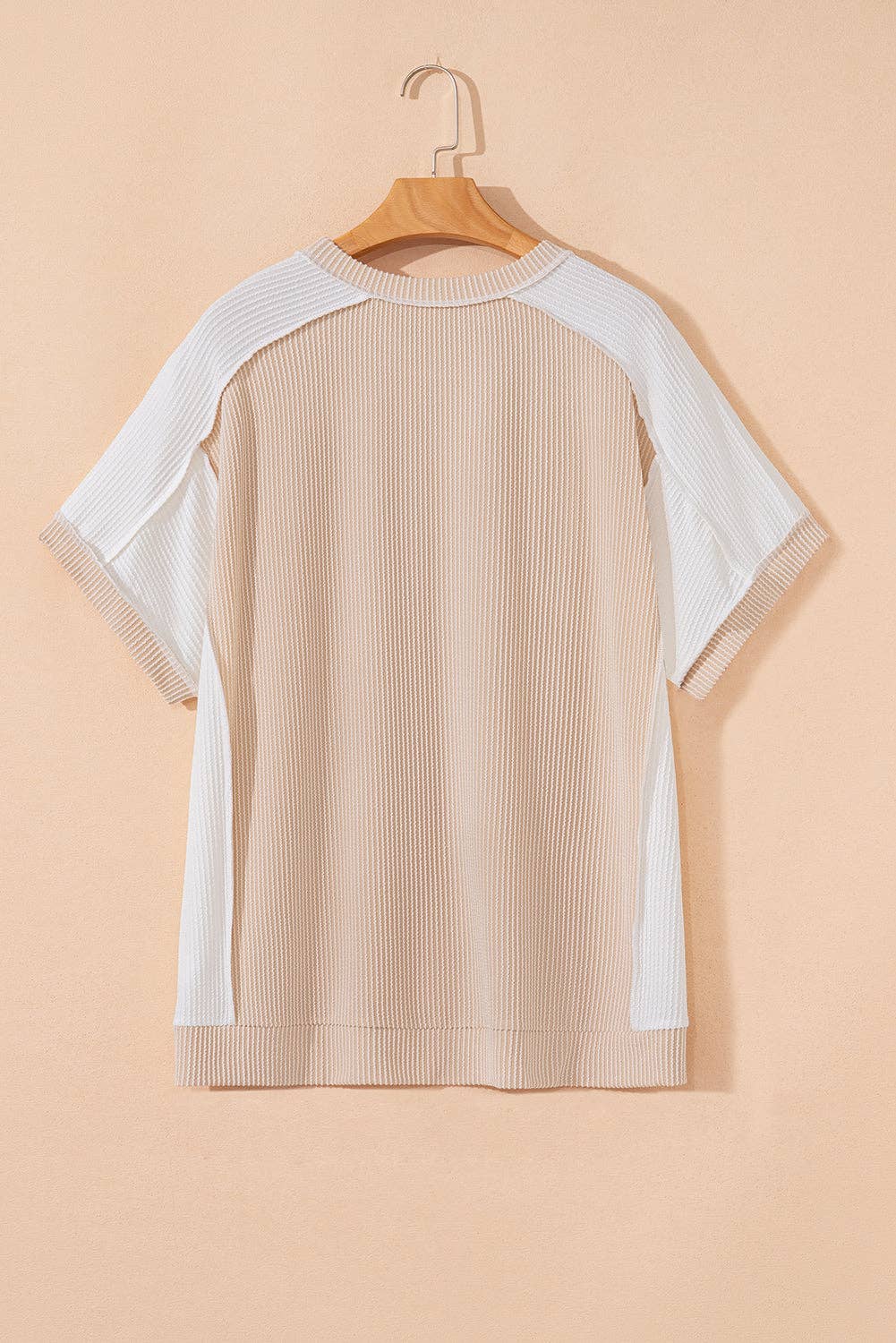 Plus Size Colorblock Short Sleeve Top