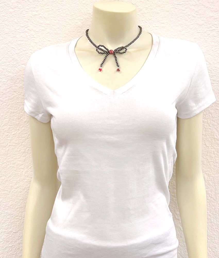 Pink Navajo Bow Necklace