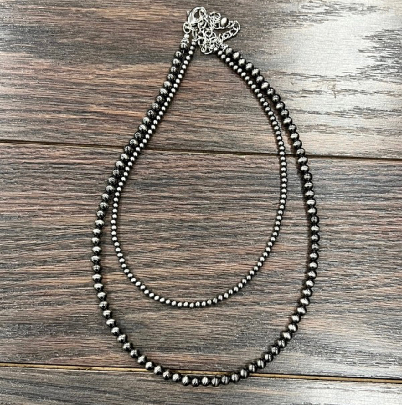 Simple Stacked Navajo Pearl Necklace