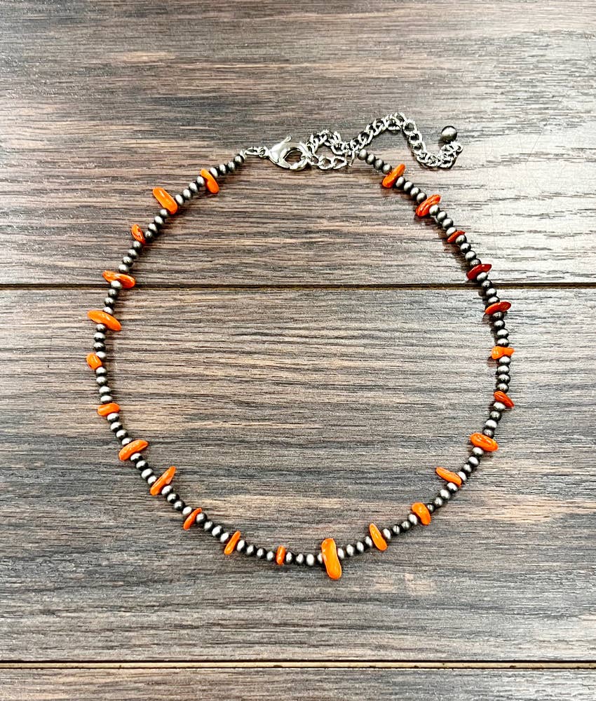 Rust GemStone Navajo Necklace