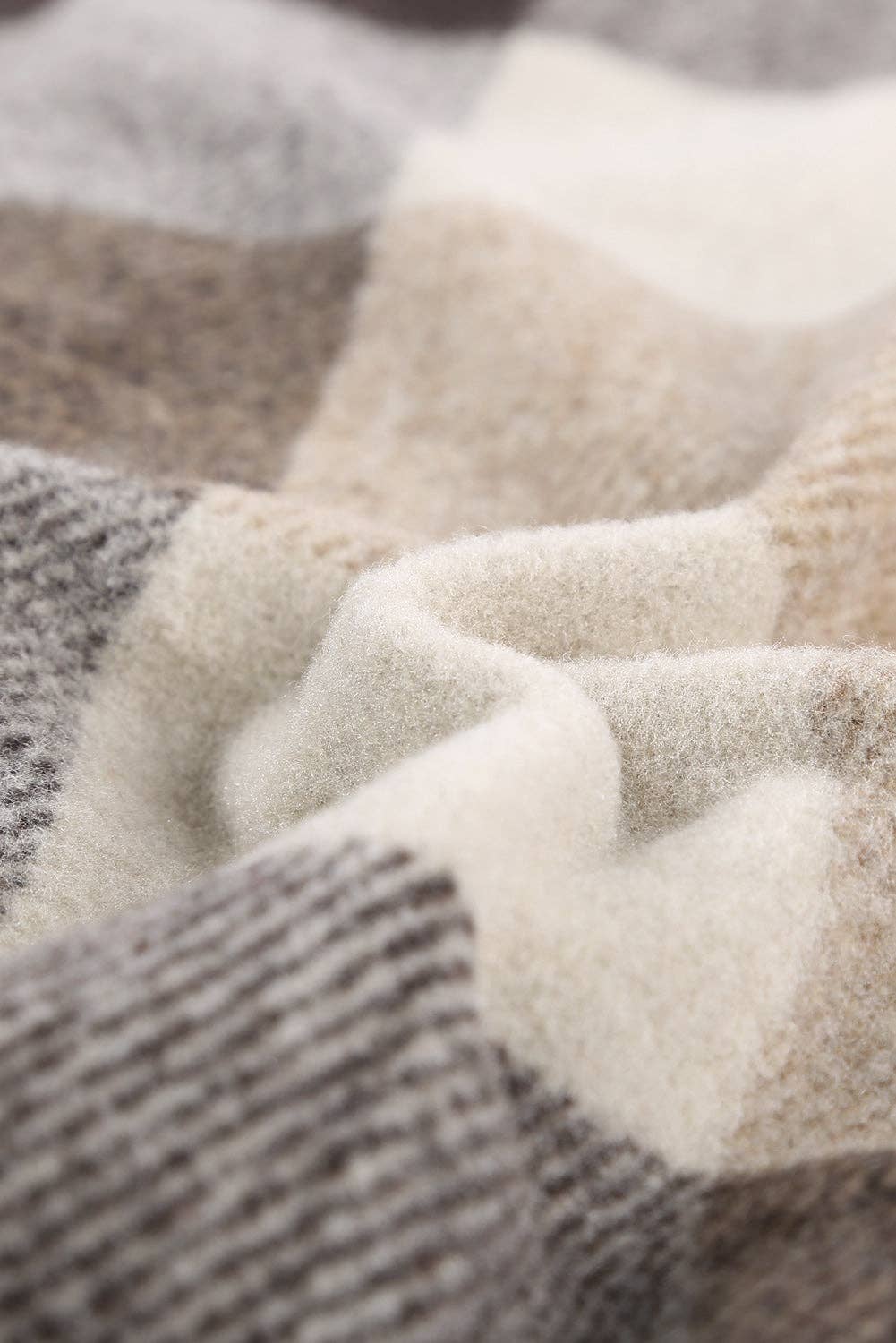 Neutral Plaid Shacket with Pockets