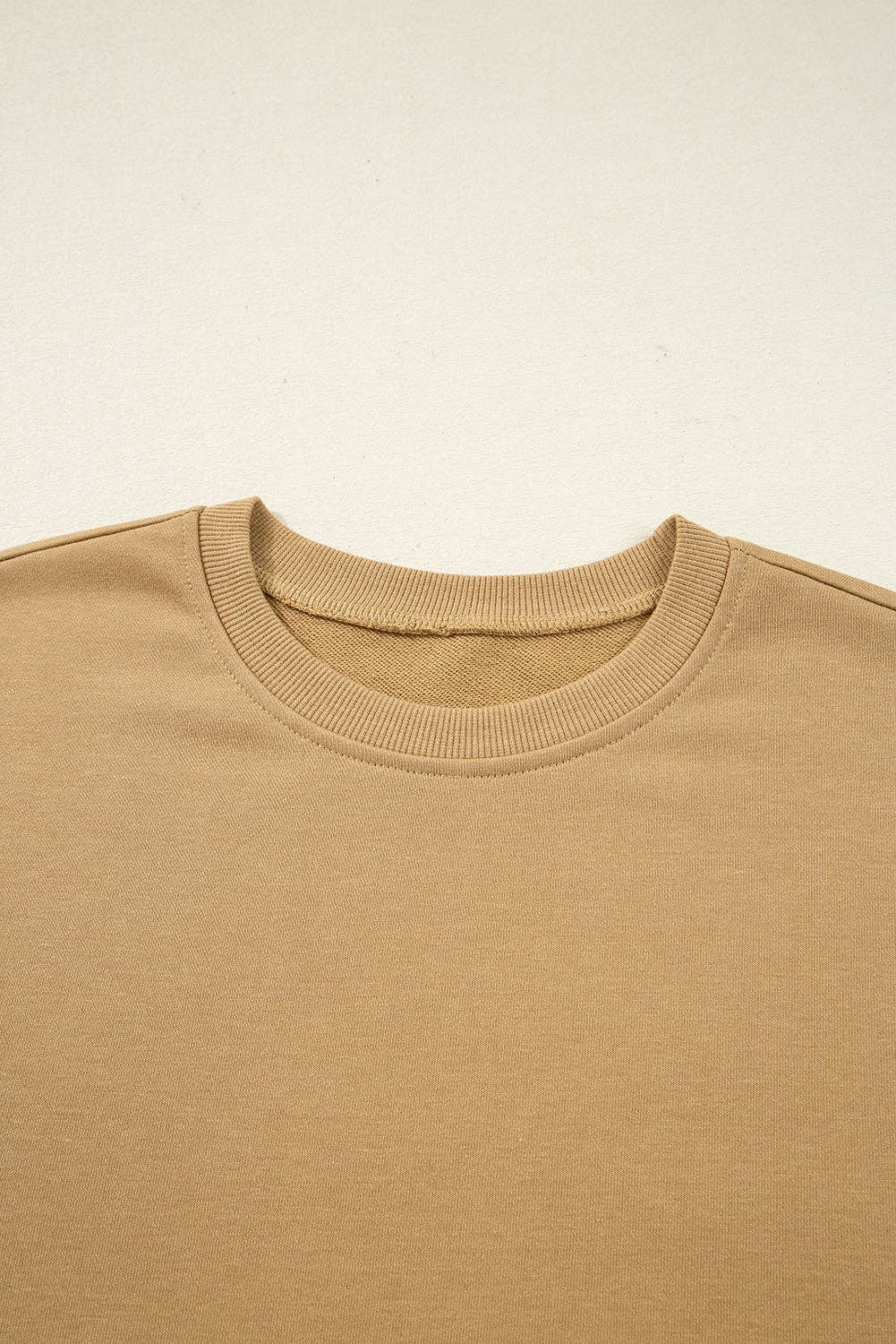 Floral Tan Stripe Patchwork Ruffled Top