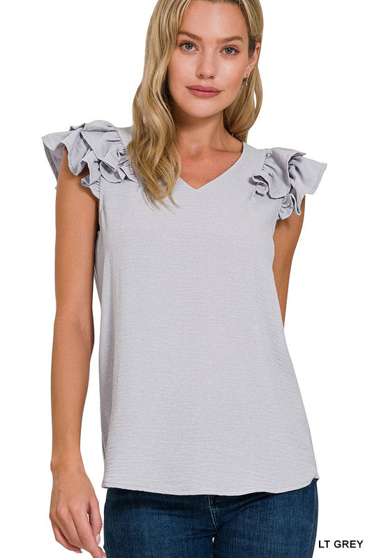 Tiered Ruffle Sleeve Top