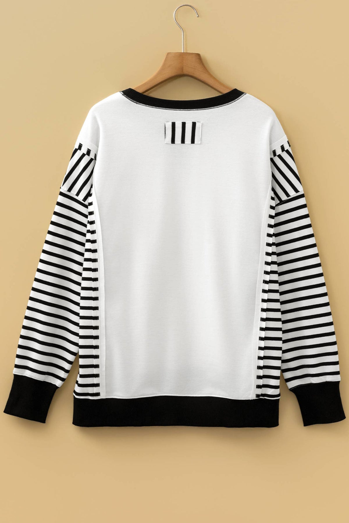 B&W Stripe Sleeve Sweater