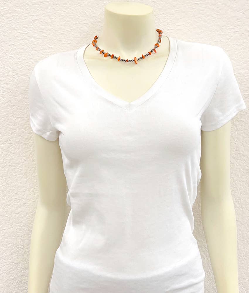 Rust GemStone Navajo Necklace