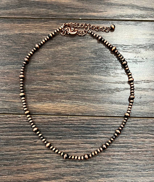 Copper Navajo Bead Necklace