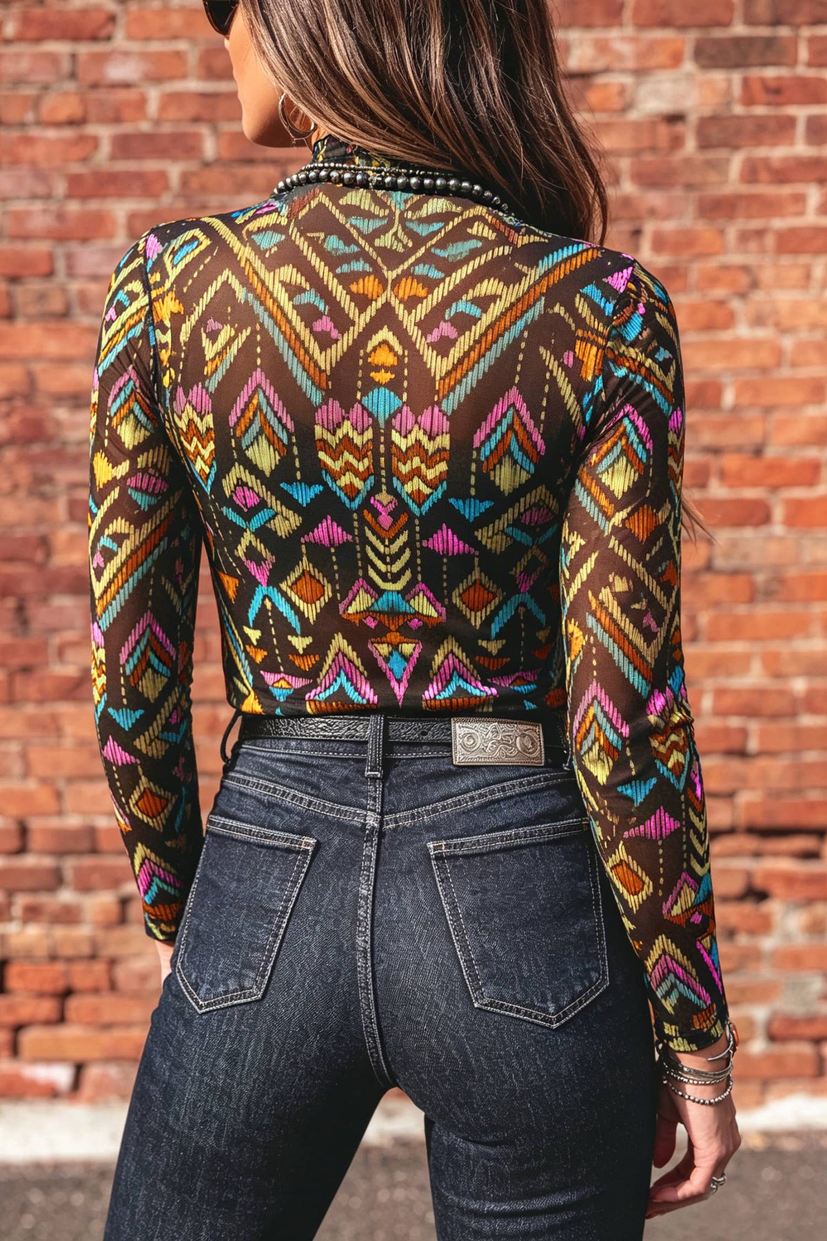 Abstract Pattern Mesh Top