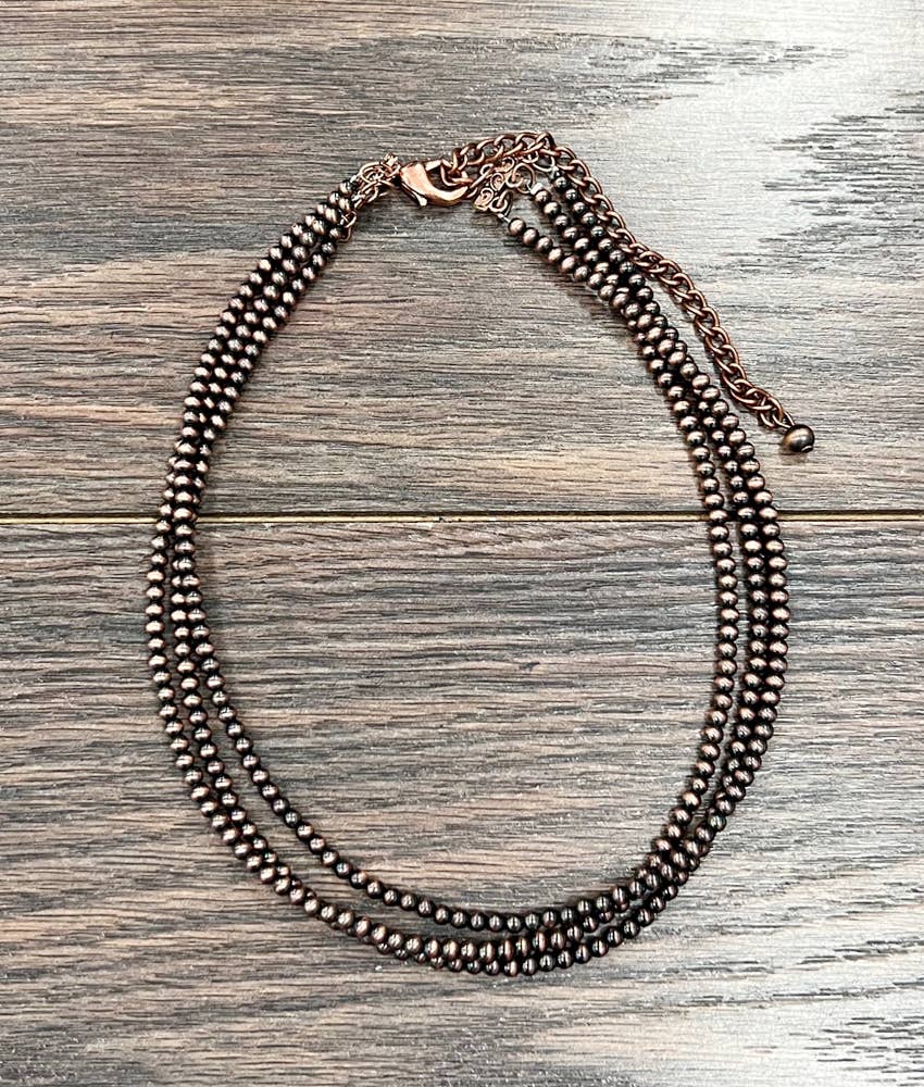 3-strand Copper Navajo Necklace