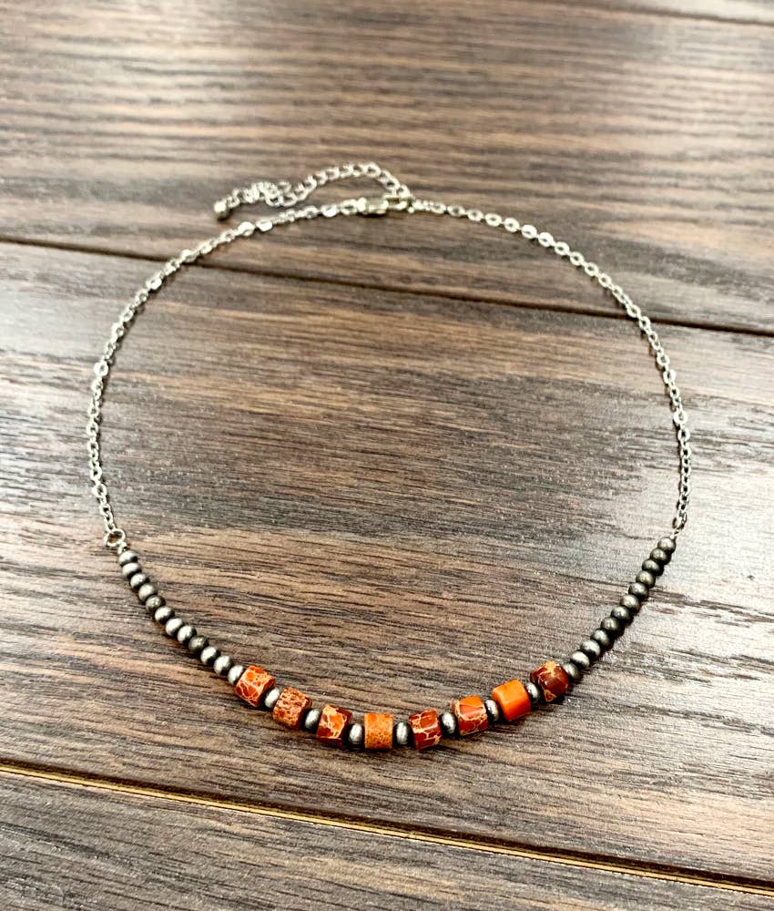 Rust Gemstone Necklace