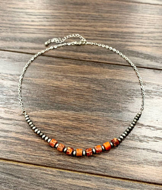 Rust Gemstone Necklace