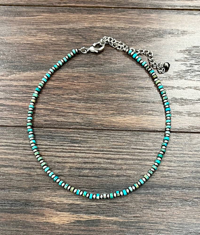 Navajo & Turquoise Gemstone Necklace