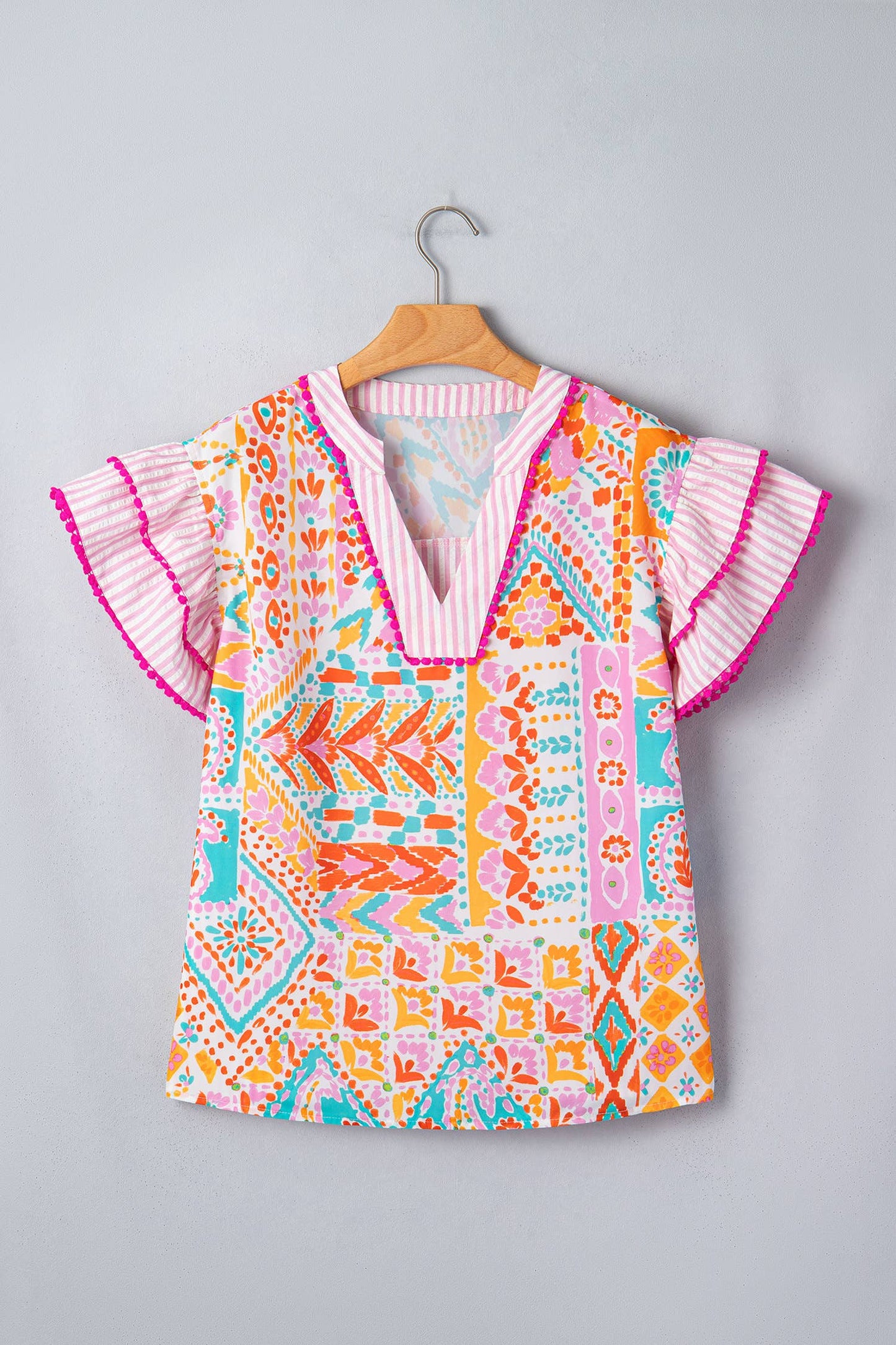 Boho Contrast Blouse