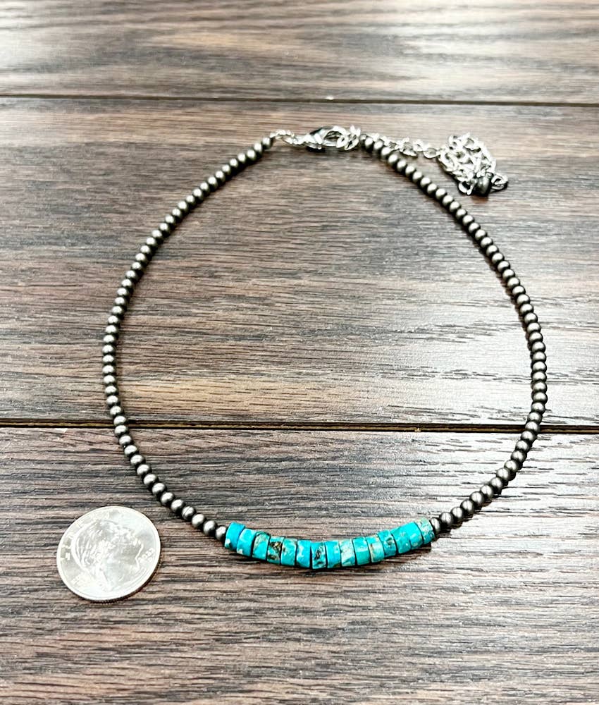 Turquoise & Navajo Gemstone Necklace