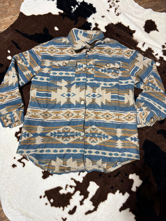 Blue Aztec Shacket