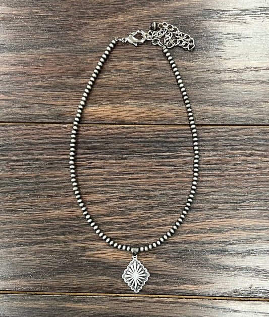 Concho Pendant  Necklace