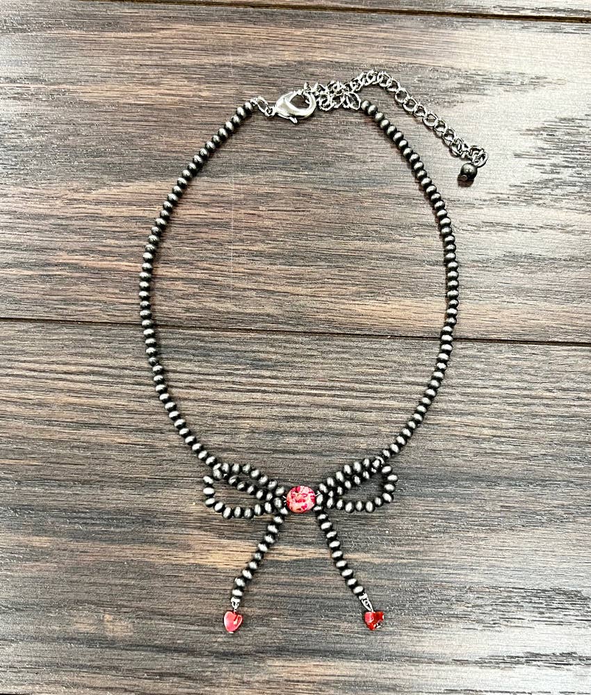 Pink Navajo Bow Necklace