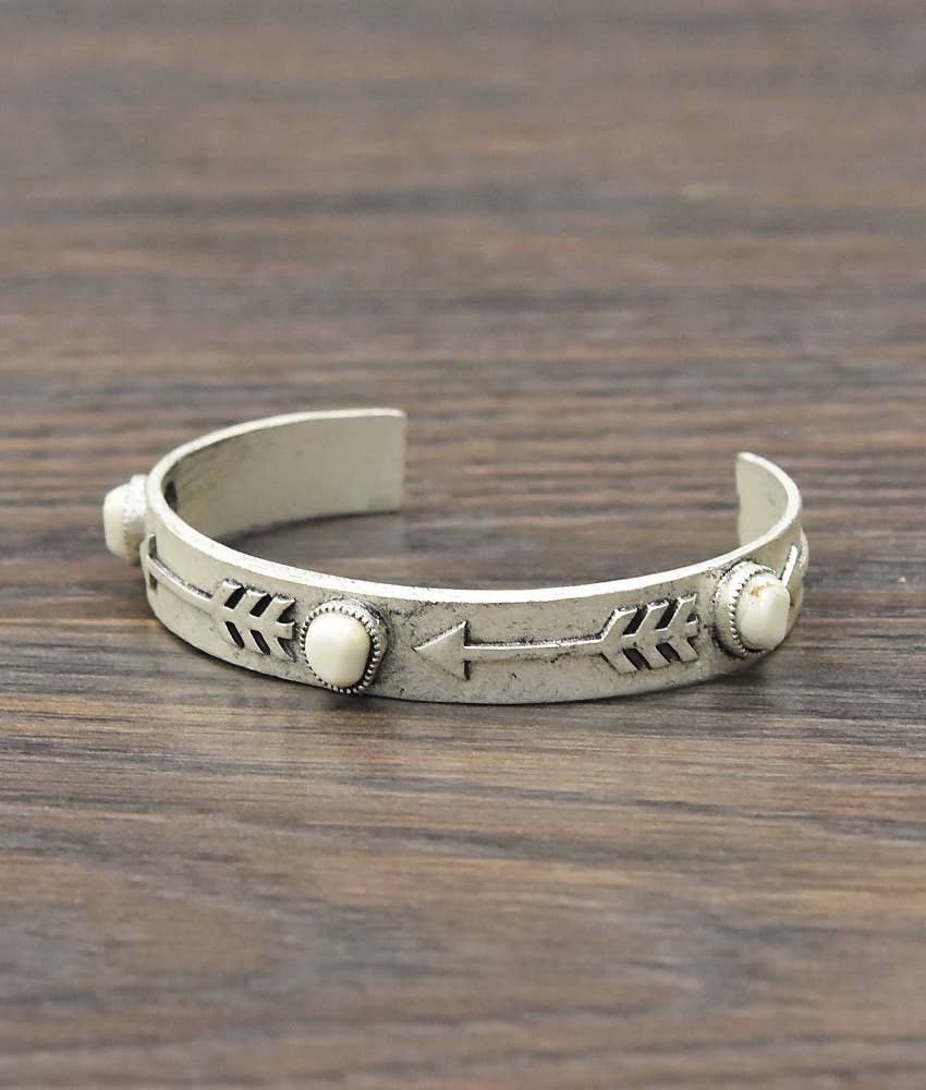 White Turquoise Cuff Bracelet