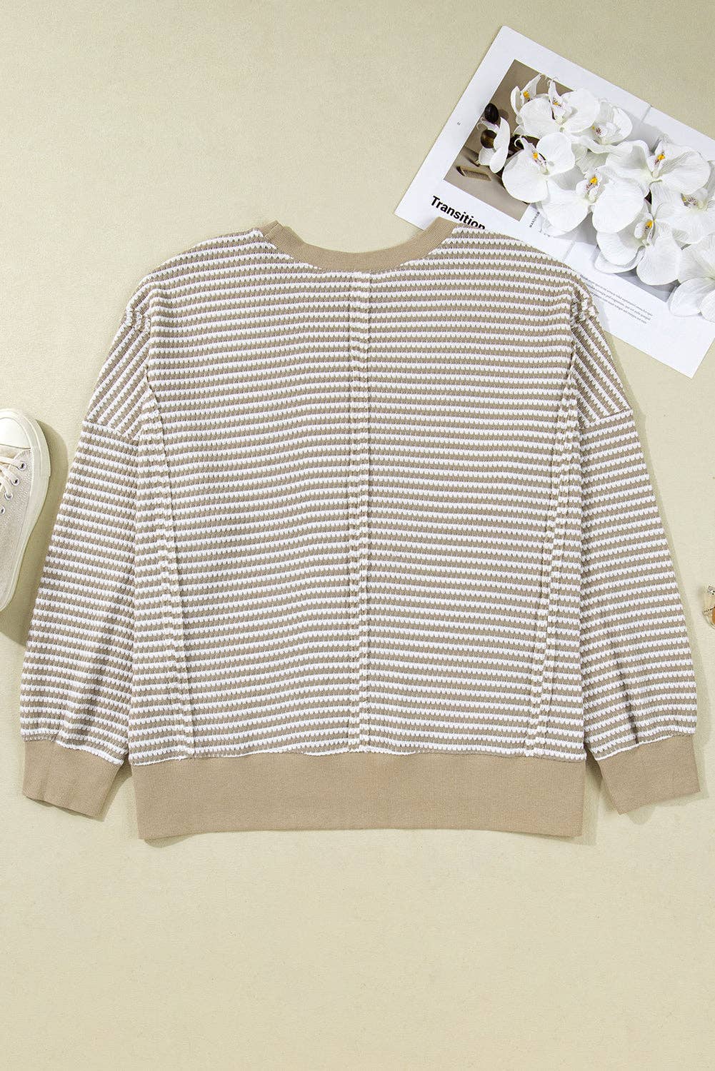 Plus Size Stripe Knit Sweater