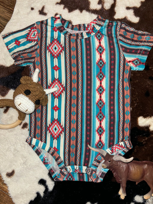 Montgomery Blue Aztec top