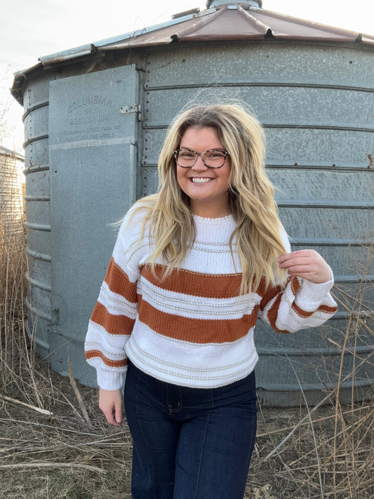 Rust Colorblock sweater