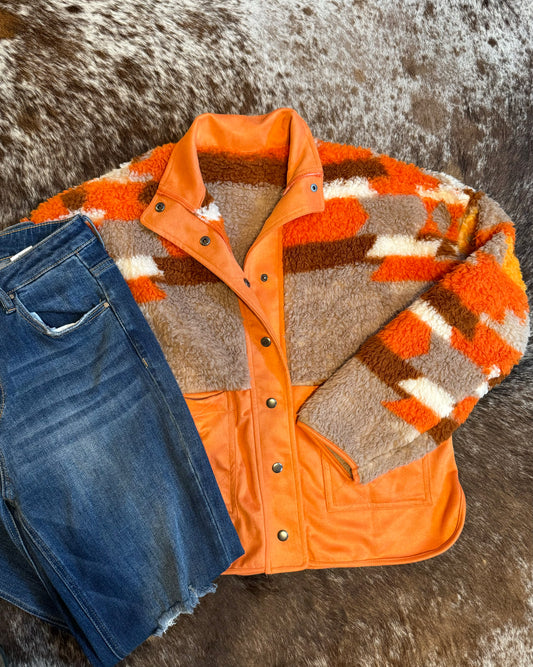 Plush Aztec jacket