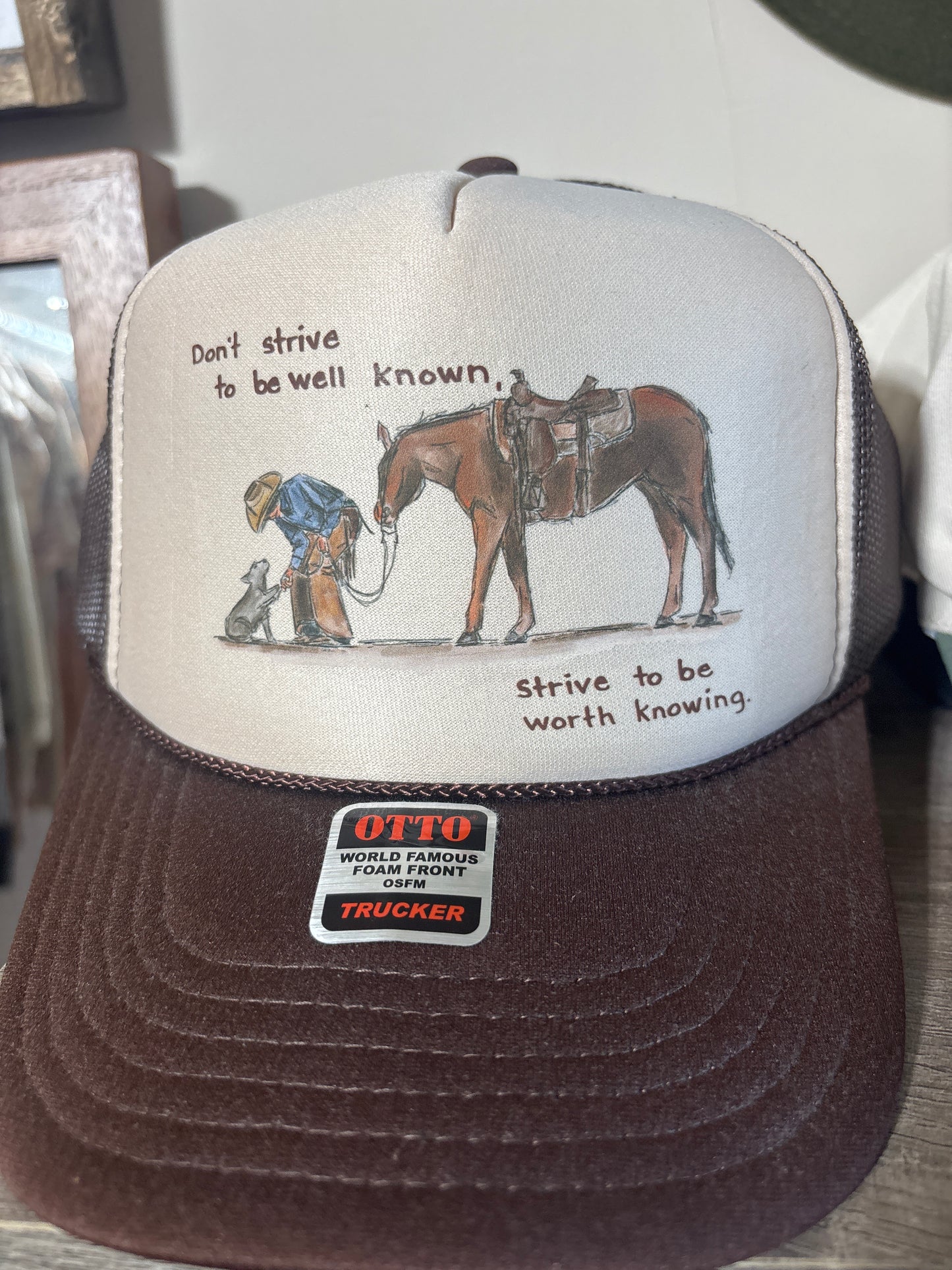 Strive to be worth knowing Tan Hat