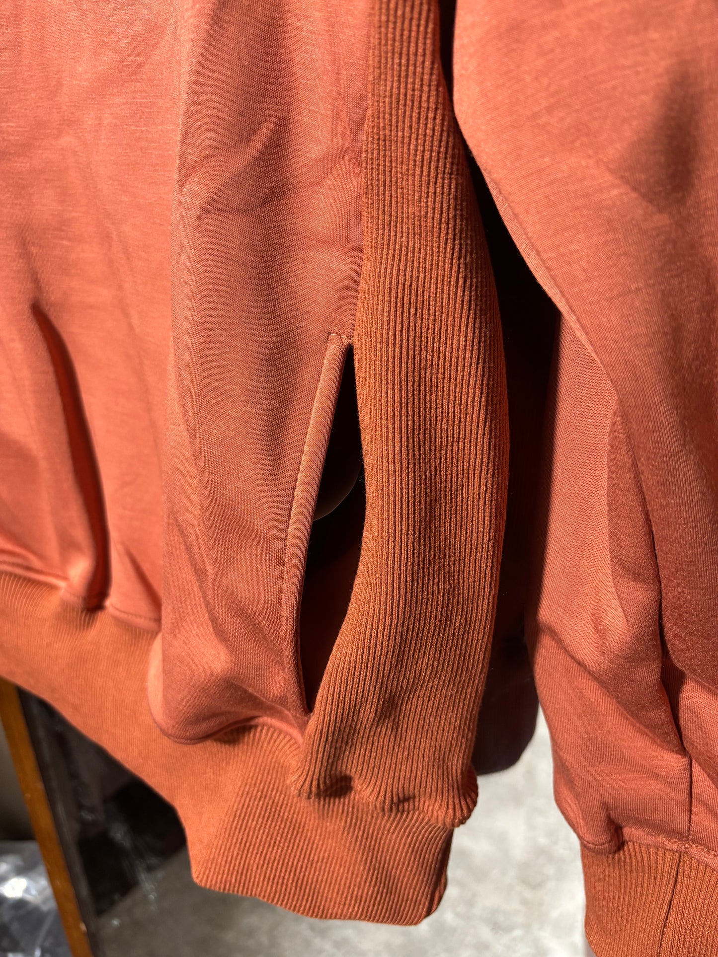 Rust Pocketed Crewneck