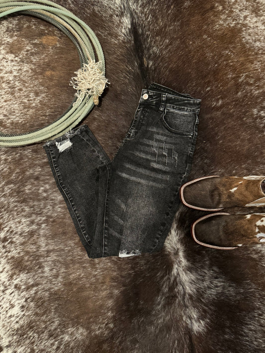 Distressed black Skinny Jeans