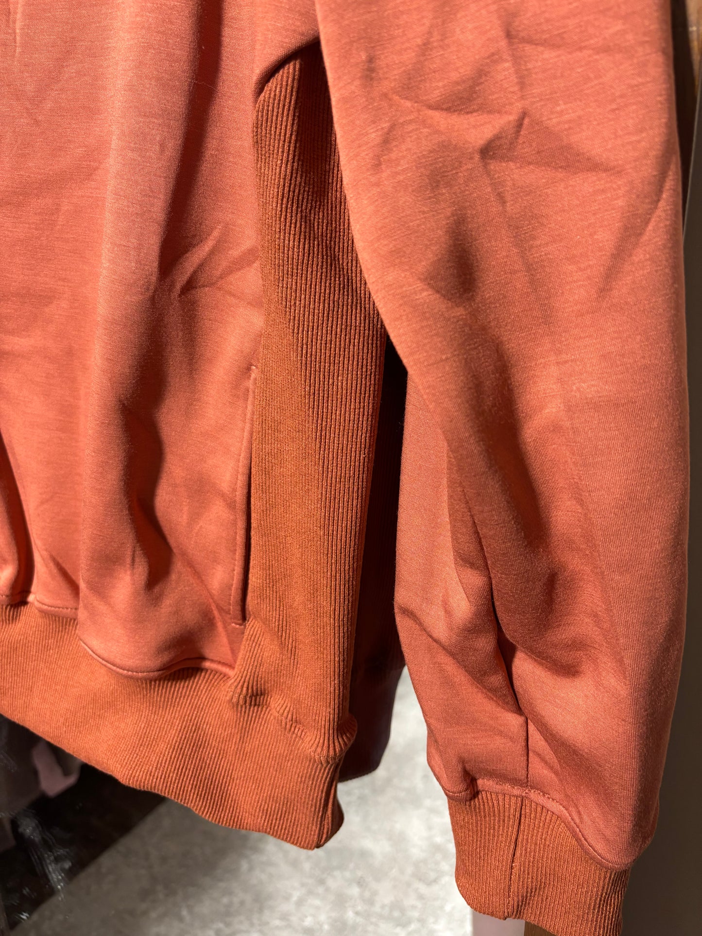 Rust Pocketed Crewneck