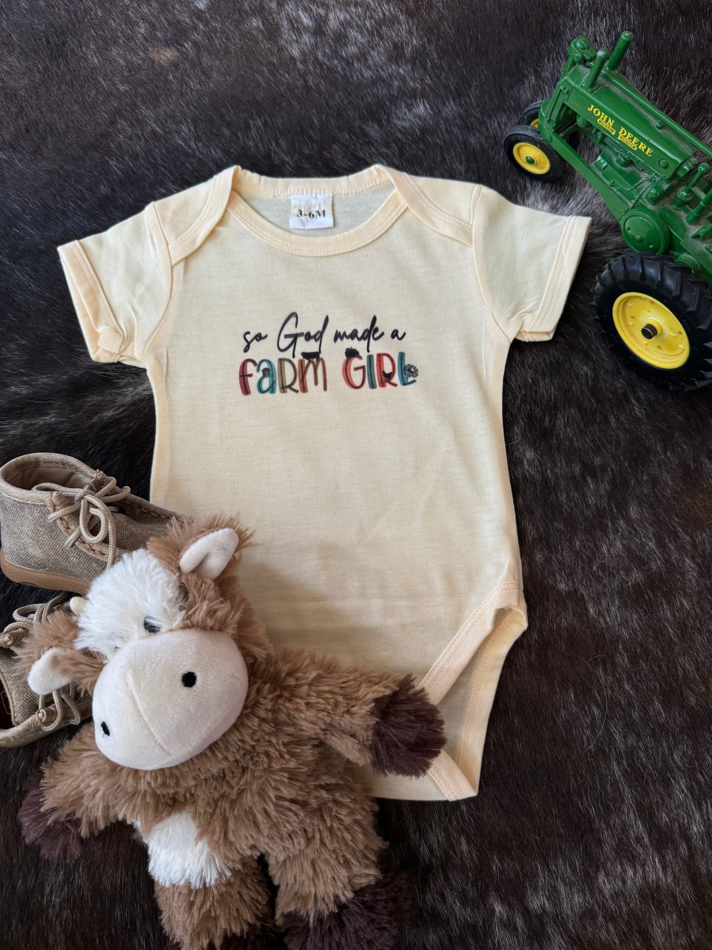 Kids Farm Girl onesie/ Tee