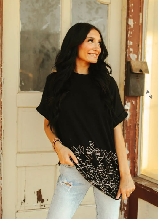 STITCH THAT WESTERN S/S TOP