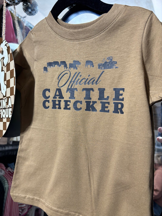 Cattle Checker Tee