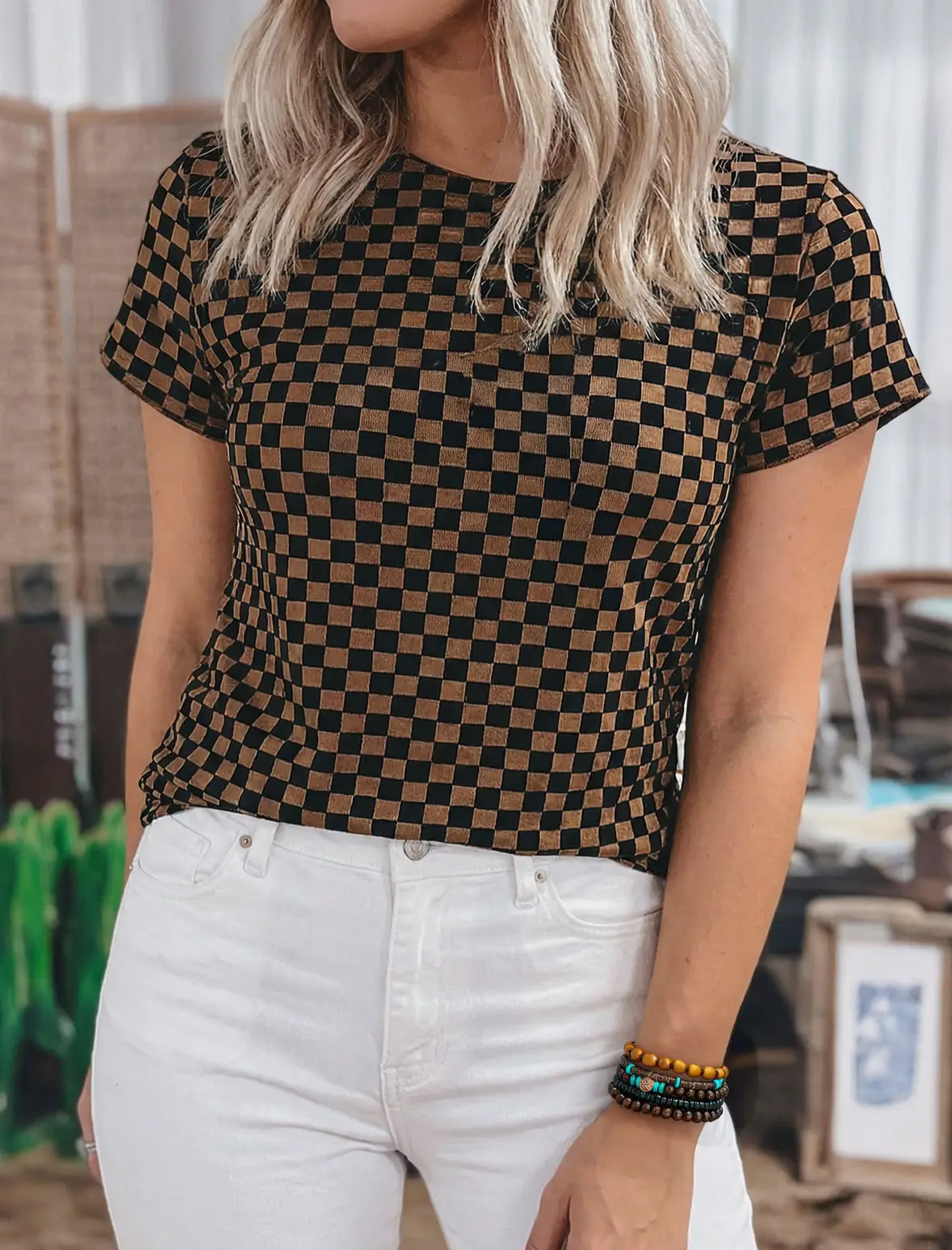 Ribbed Checkered Shirt