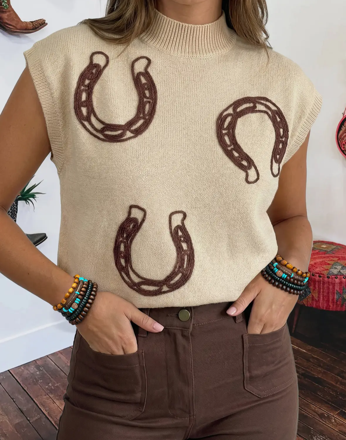 Horseshoe Sweater Vest