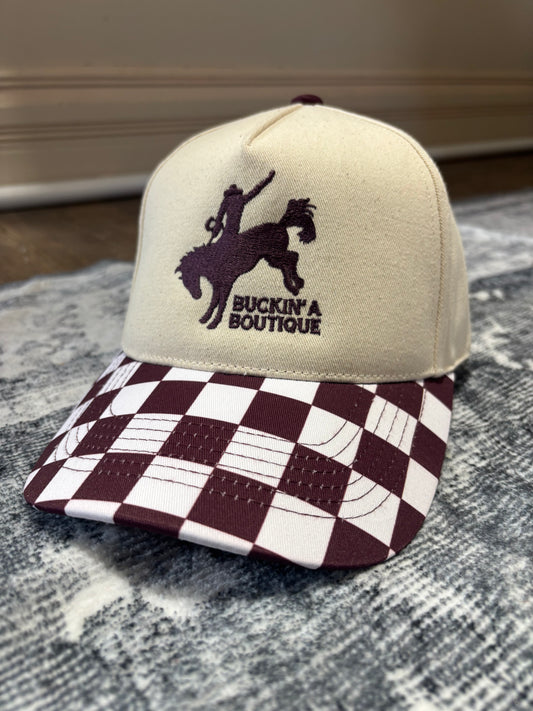 Buckin’ A Boutique Checkered Magna Pony™ Cap